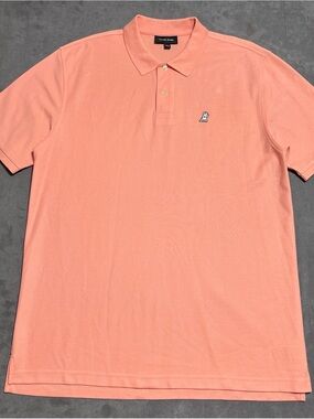 James Bark Mesh Cotton Polo Shirt Mens XXL Pink Tennis Golf Preppy